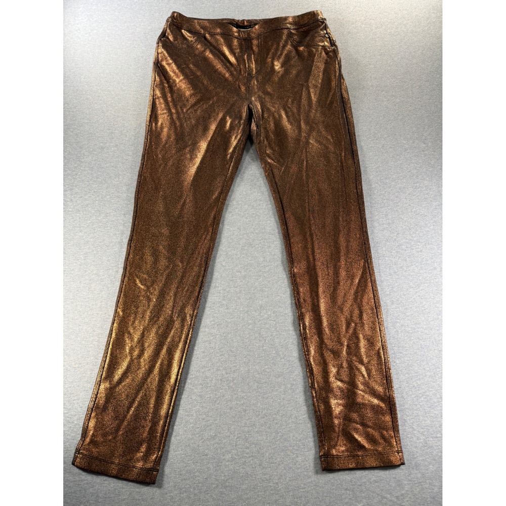 Soft Surroundings Bronze Metallic Leggings Pants Slim Fit 28M70 Womens Small